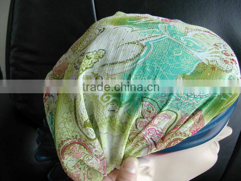 3 inch cotton headbands/silk/polyester fashion hairband 2014 Headband 3 in 1,multifunctional headwear,bandana,hairband