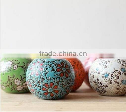 Mini antique style ceramic candlestick candle holder