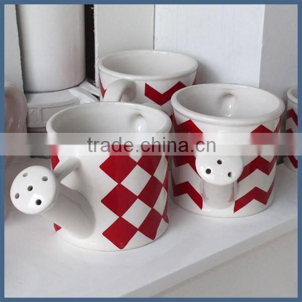 Modern simple style indoor decorative ceramic watering can
