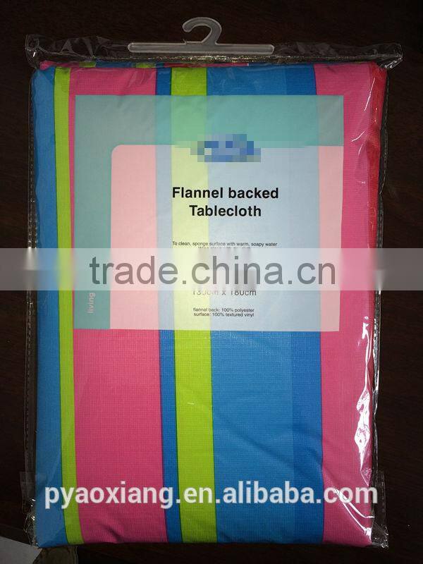 double layer plastic flannel tablecloth
