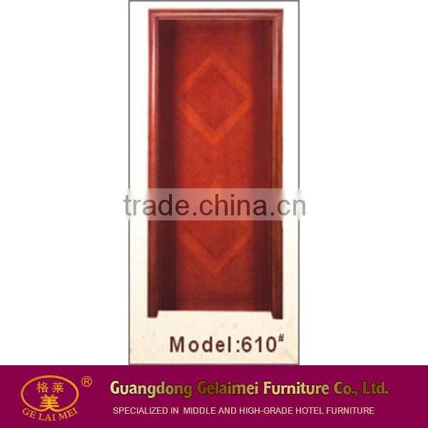 606# Laminate Wholesale Solid Wood Panel Door Design