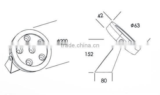 2015 aluminum 45w outdoor COB led flood lightcolor changing outdoor led flood light