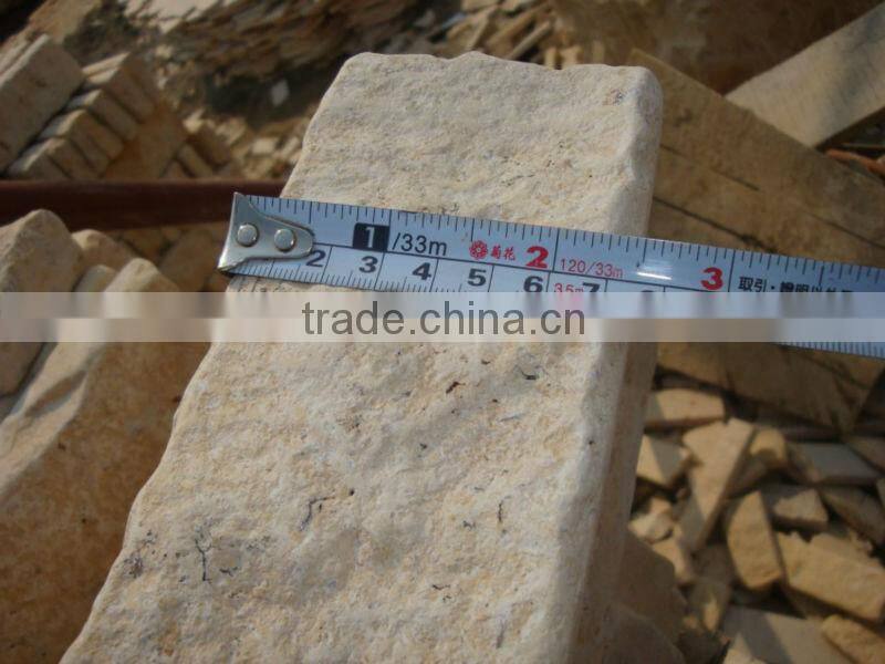 Yellow limestone tiles