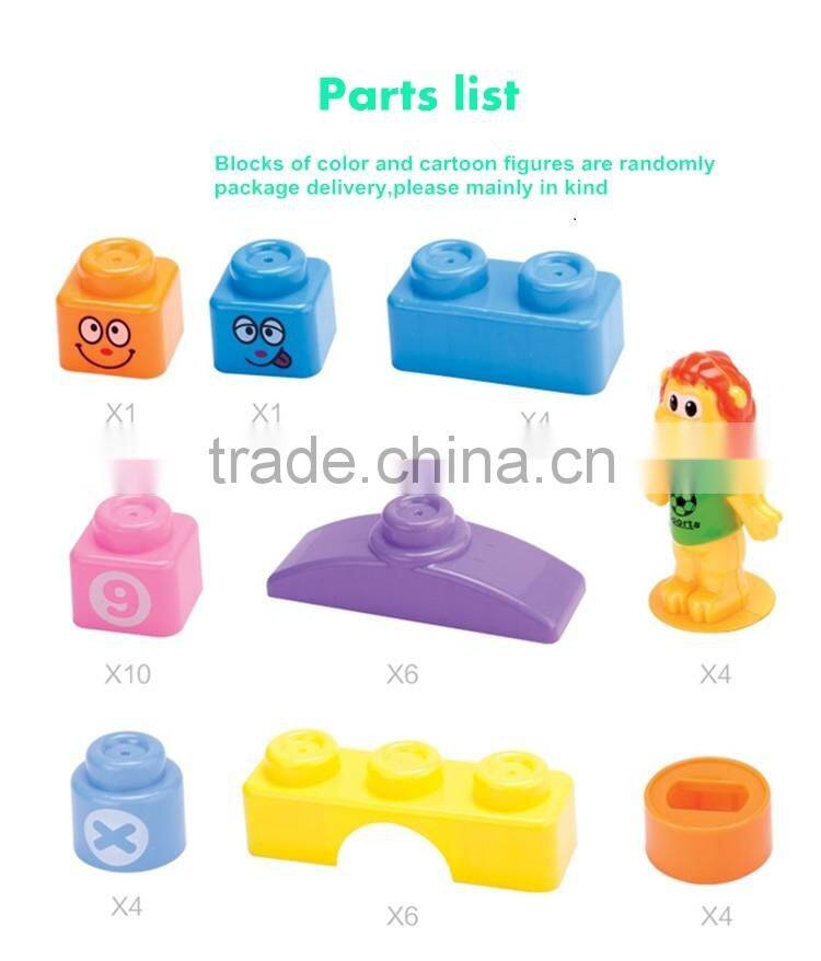 Plastic building blocks for children
