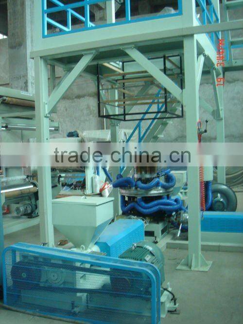 three layers co-extrusion plastic PE film blowing machine