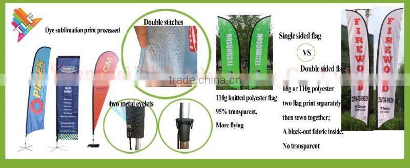 Outdoor waterproof double-sided printing wall flag pole bracket