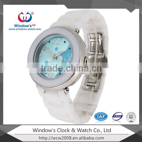 2014 Luxury ceramic watches and diamond bezel OEM brand watches men