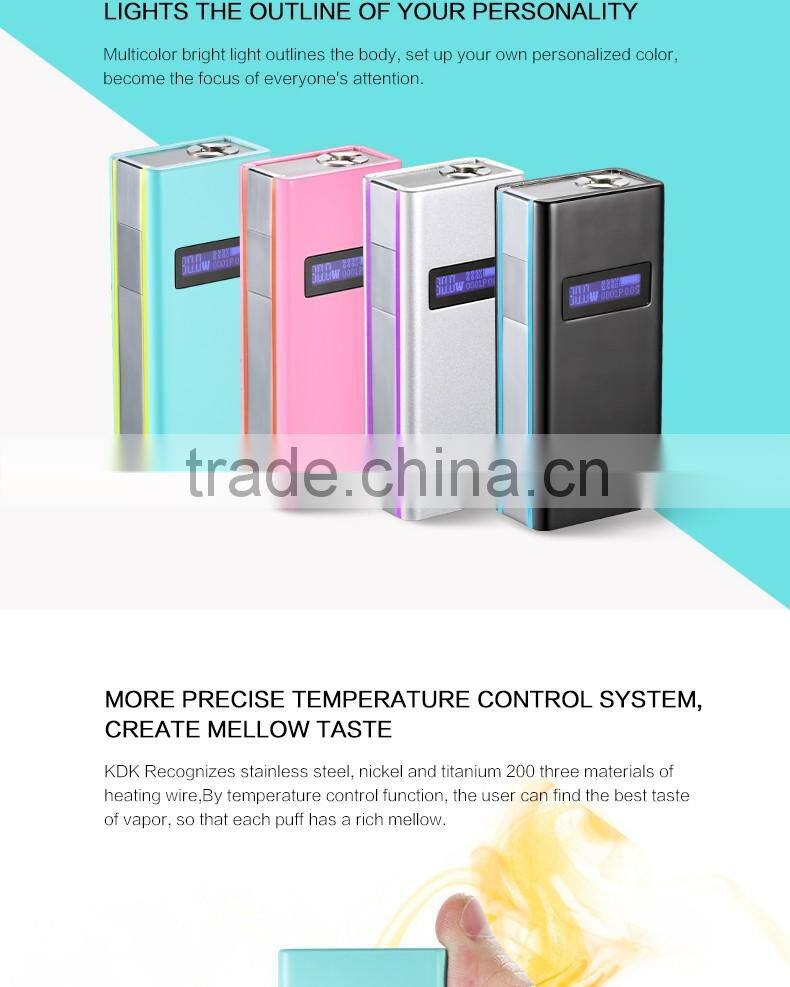 newest temperature control e cig 80W box mod kit beautiful e cig 80W Kit vape 80W kit
