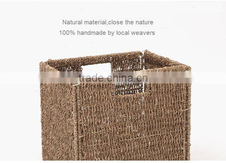 Fashion natural seagrass woven storage basket
