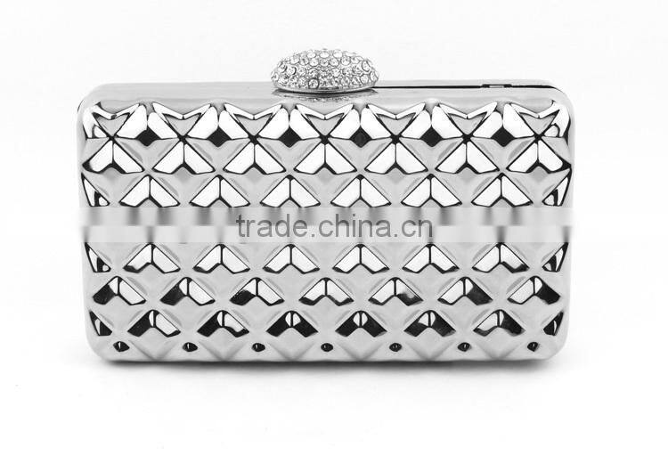 Metal frame clutch ladies' evening bag