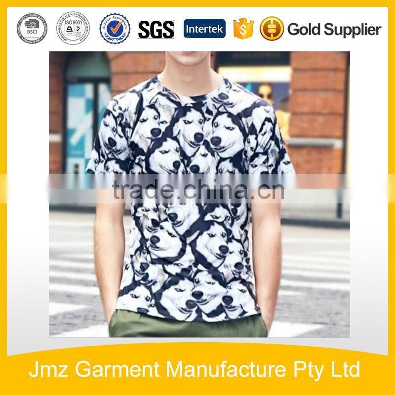Custom mens t shirt high quality digital printing t shirt