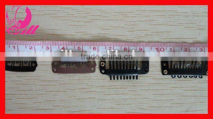 6 teeth metal hair clips hair extension 2.8cm snap clips for hair extension