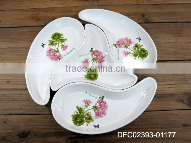 Kitchenware Type Oval Ceramic Dinner Serving Plate