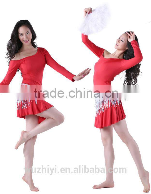 milk silk Latin practice belly dance costumes dress