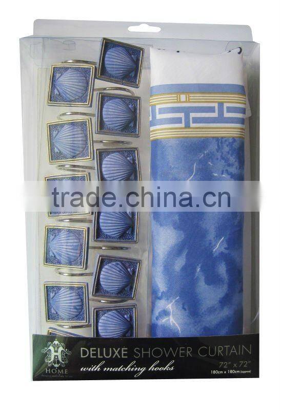 100% polyester bathroom shower curtain ,newly design