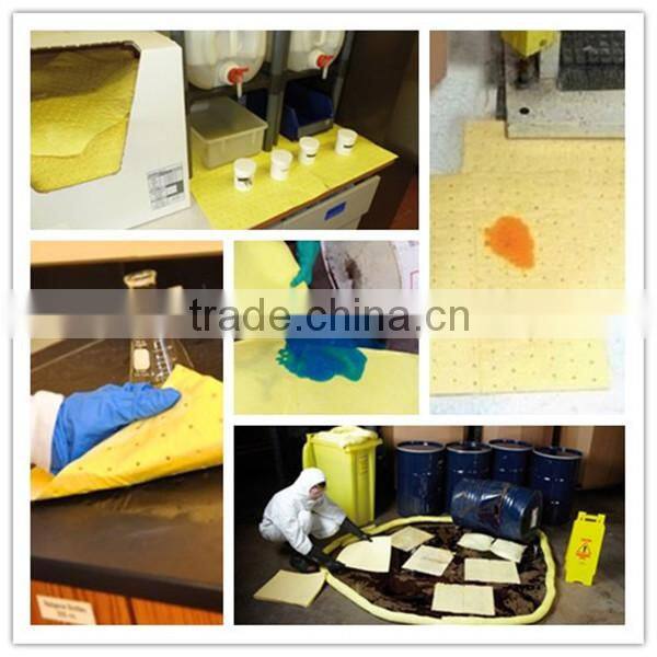 Industrial Acidic liquid leaking laboratory Hazchem Chemical Spill Absorbent Mat Pads Sheet