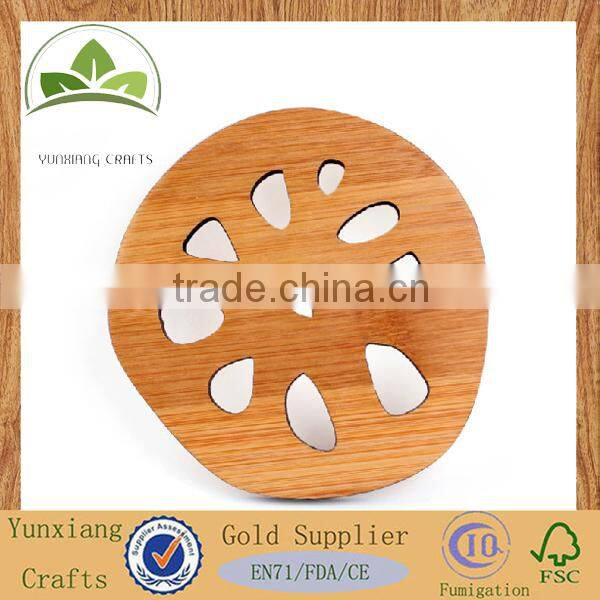 Lotus root shaped wood wooden tea Coaster
