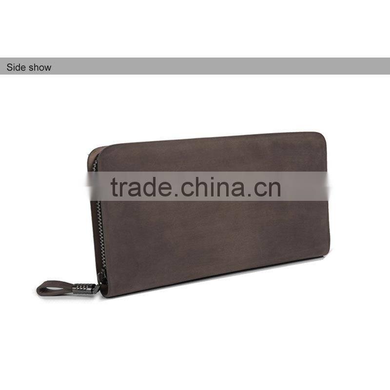 High quality genuine matte leather men clutch bag !!top grain men's leather wallet,luxury leather travel wallet for man