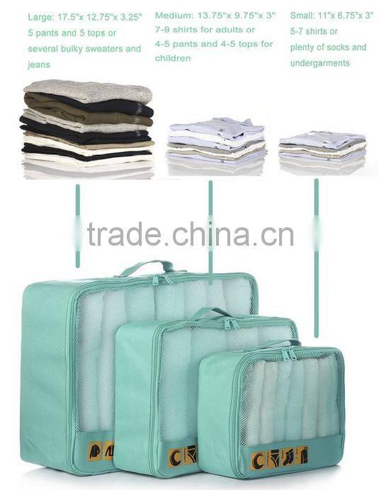Top quality durable polyester best travel packing cubes travel bag men