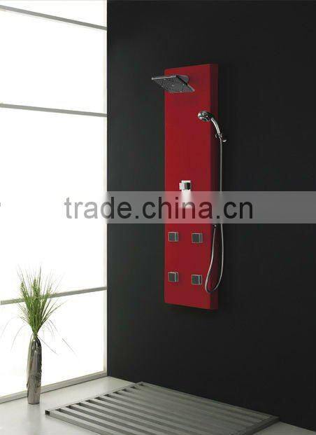 shower panel, bathroom shower,full pink