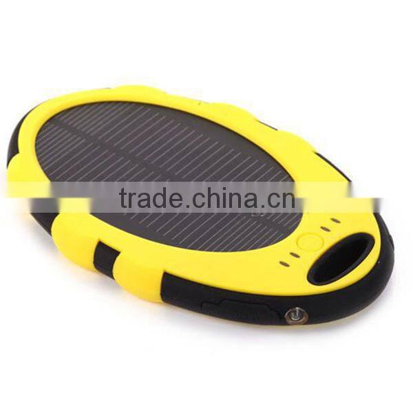 5000mAh Solar Power Bank Waterproof for iPhone for iPad for Android Phone