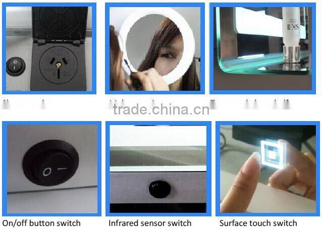 Lamxon popular design wall bathroom LED vanity mirror with LED lighting