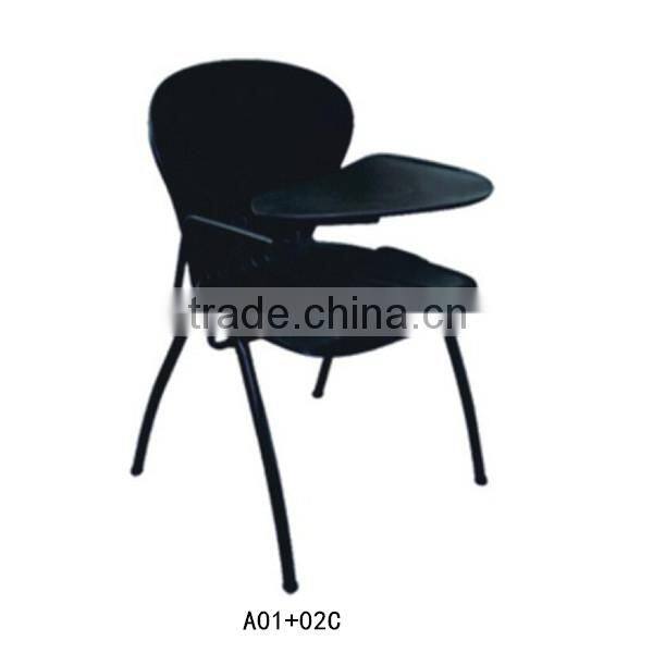 Student chair with writing pad Powerful furniture school Plastic chair for sale A01+02C