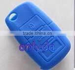 Hot sale VW remote key silicon cover 3 button key silicon cover the colour is black