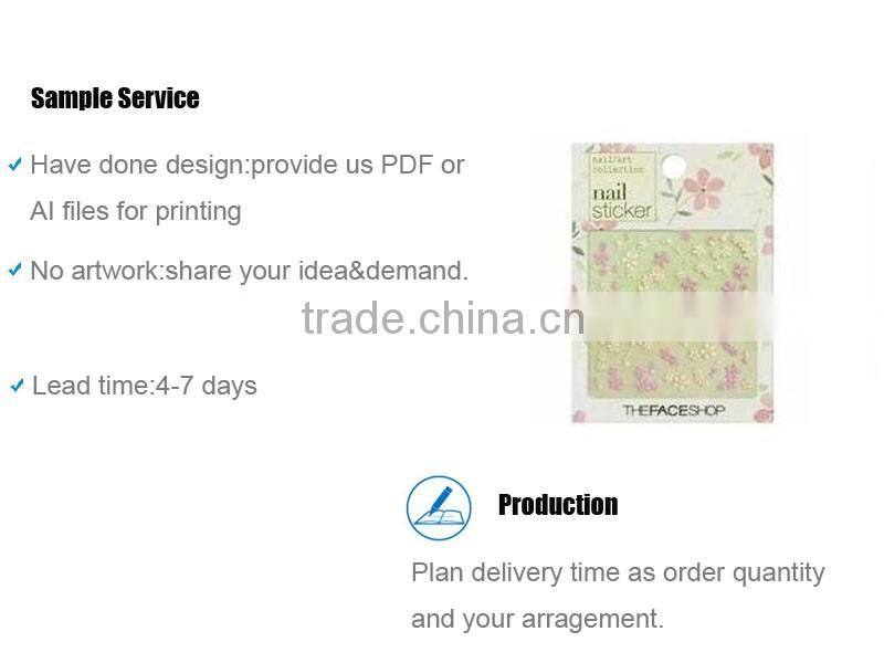 Popular Korea Heat Transfer 3d Nail Sticker Printing