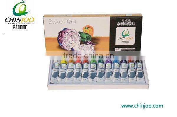 12 colors gouache paint