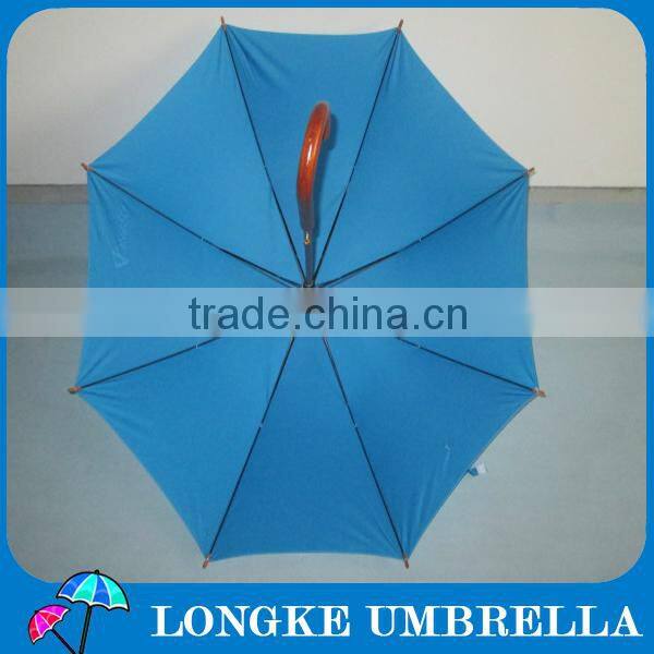 Zhejiang umbrella manufacturer custom design wooden handle umbrella with white border