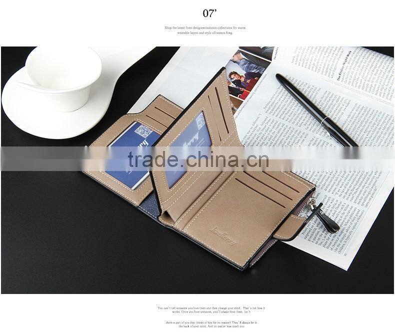 Fashion short man leather baellerry wallet
