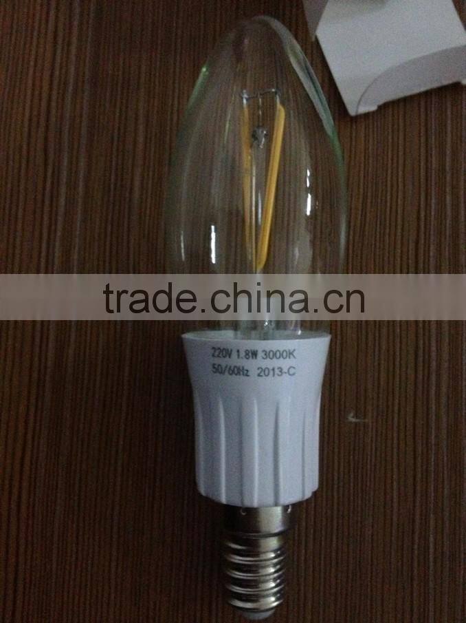 hot selling cob filament led candle bulb 1.8w