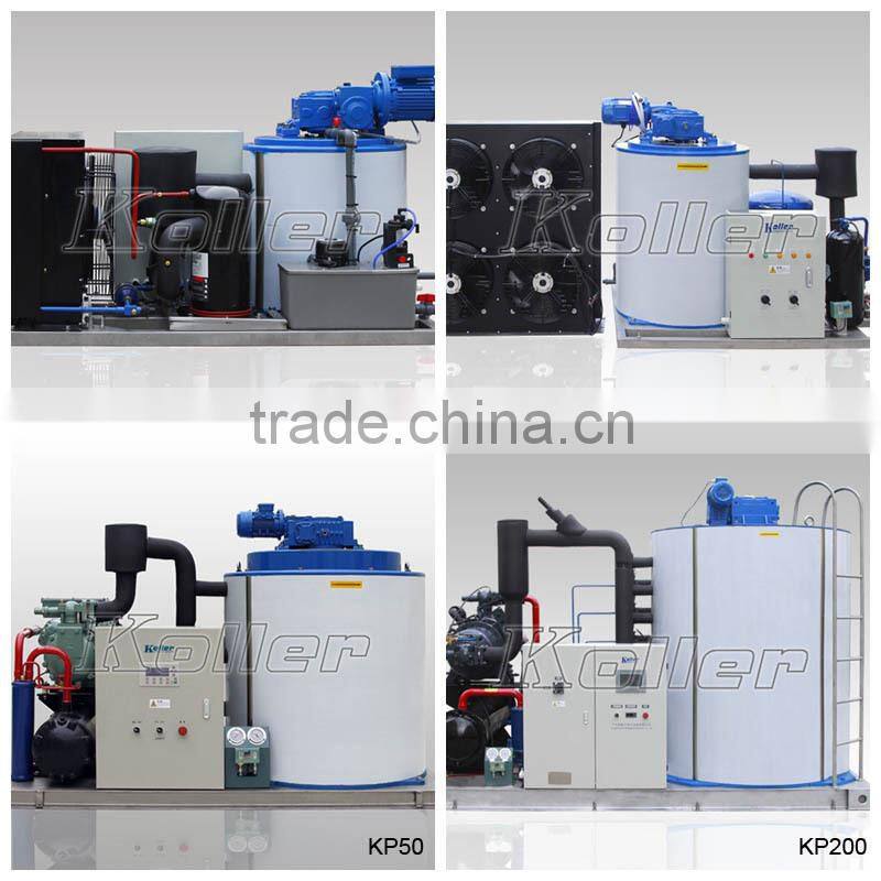 Koller hot sale 5 tons industrial dry flake ice machine with PLC control for fishing KP50