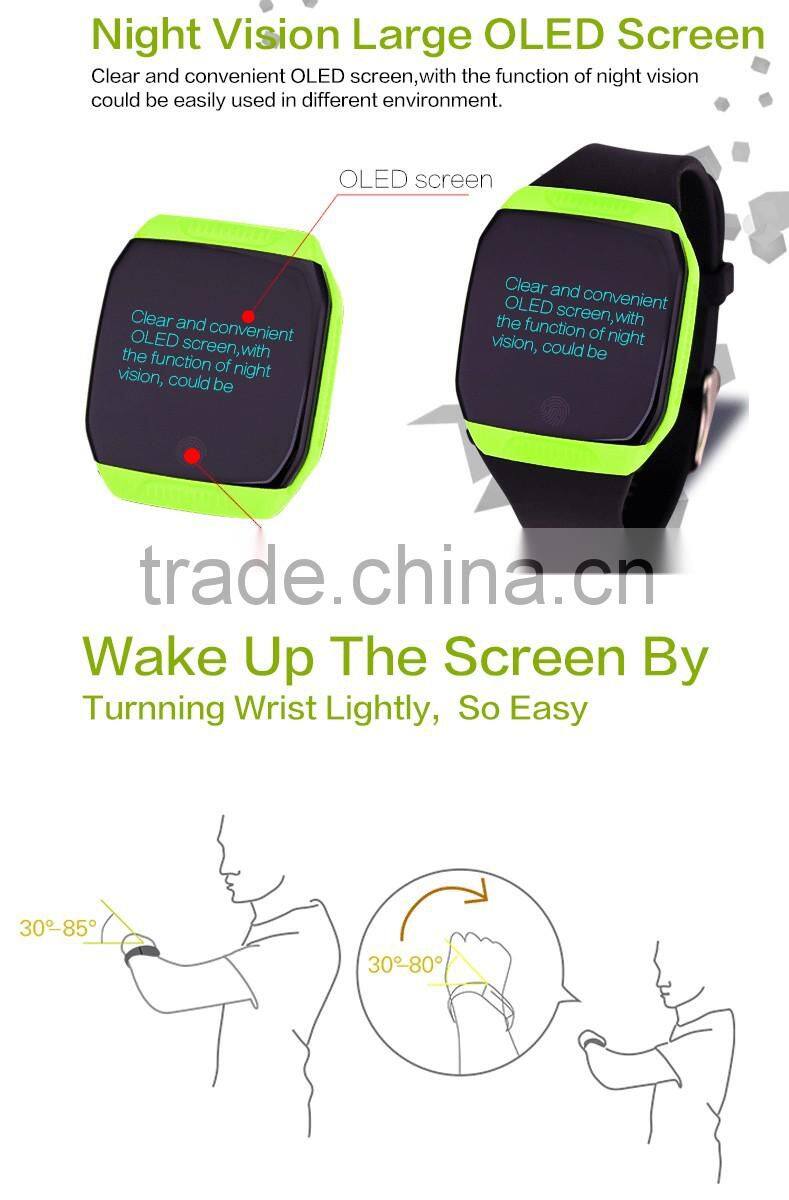 Fashion latest design heartrate monitoring smart bracelet with waterproof IP67 and TPU strap E07S
