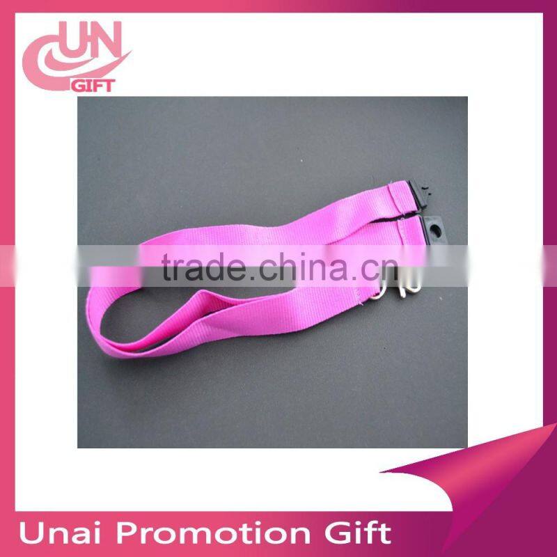Wholesale Polyester Strap Solid Color Breakaway Lanyard Id Badge Flat Mobile Key Holder key chain mixed colros
