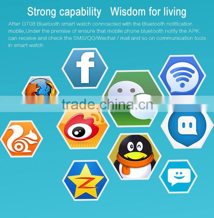 2016 cool mobile phone wrist watch sport for health care gt08