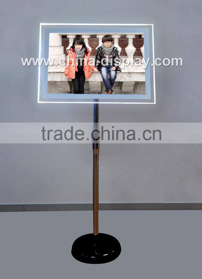 Popular items led backlit display acrylic circular light box panel