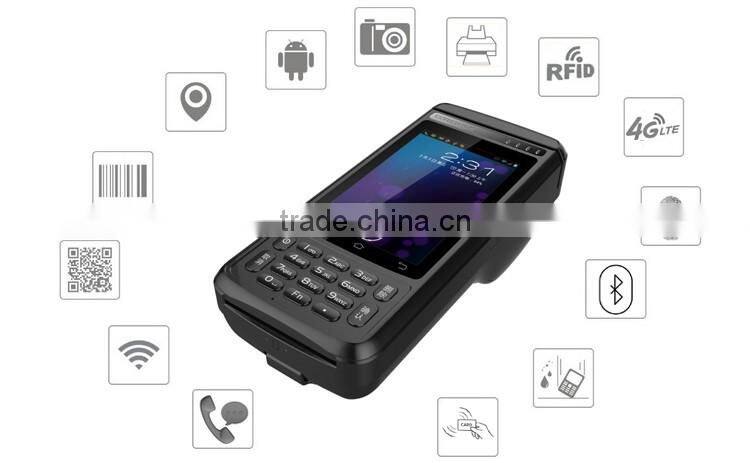Android 6.0 4G LTE Mobile biometric 58mm WIFI portable thermal mini POS printer