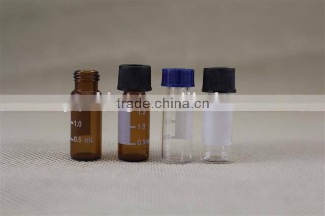 1.5ml amber clear glass sample size bottle for pharmaceutical