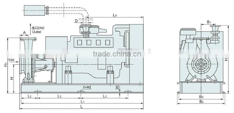 Industrial 12inch diesel water pump