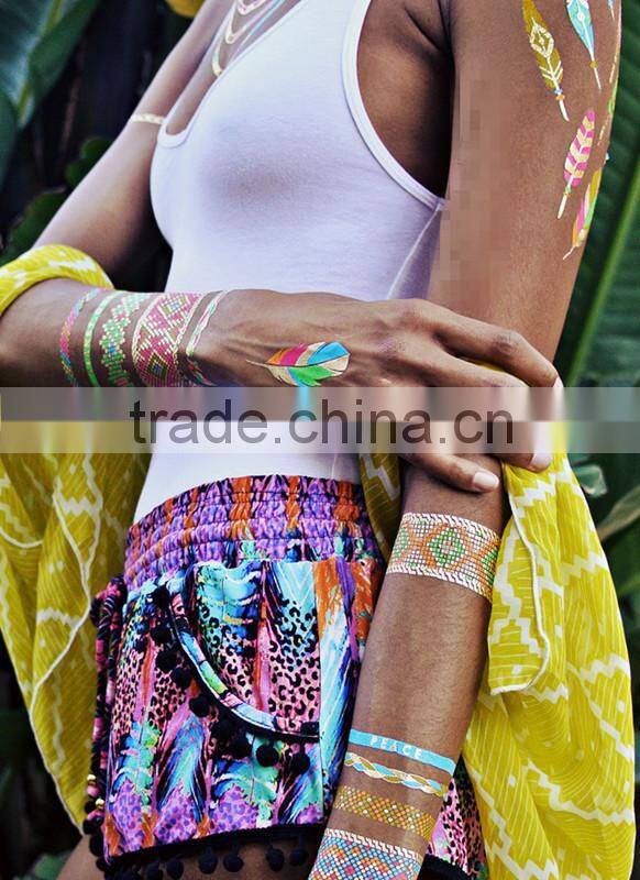 Metallic Flash Jewelry Body Temporary Sticker of transfer tattoo