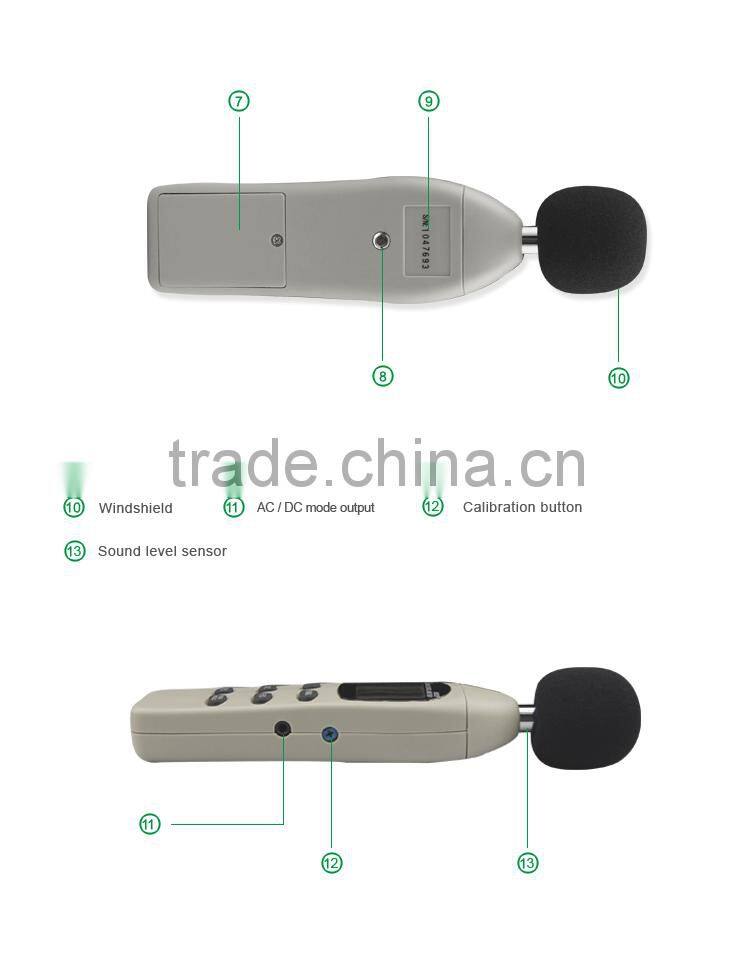 Digital Sound Noise Level Db Calibrator Analysis Instrument 40 to 130 Db Sound Noise Level Meter