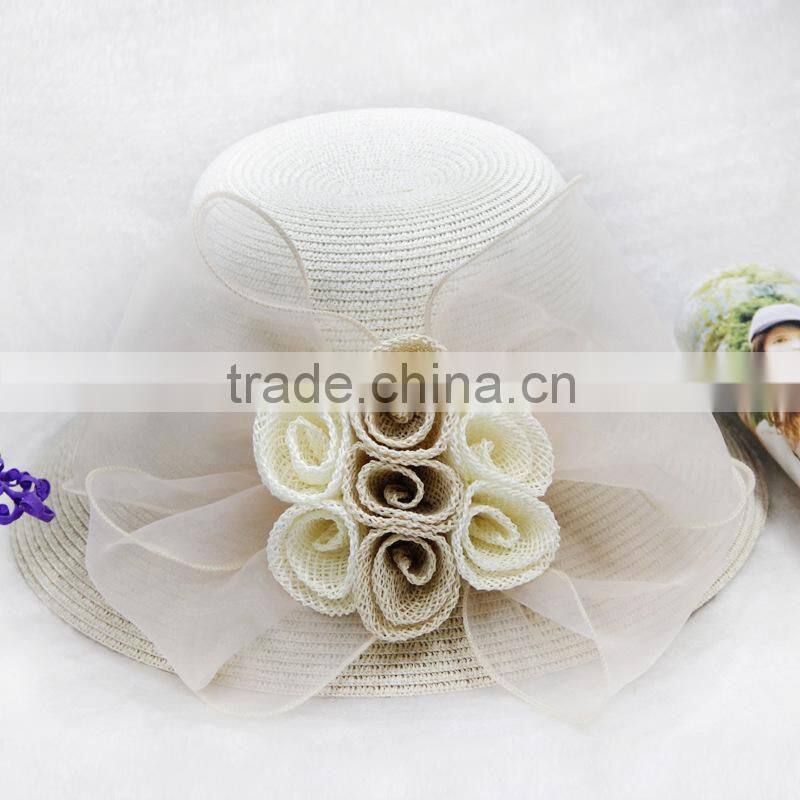 women sinamay party hats with flowers