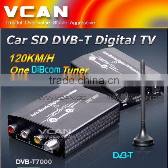 HD DVB-T7000 car satellite tv receiver DVB-T mpeg4 h.264 one tuner high speed