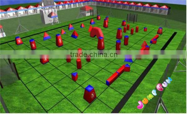inflatable PVC bunkers air sealed paintball kits for bunker field