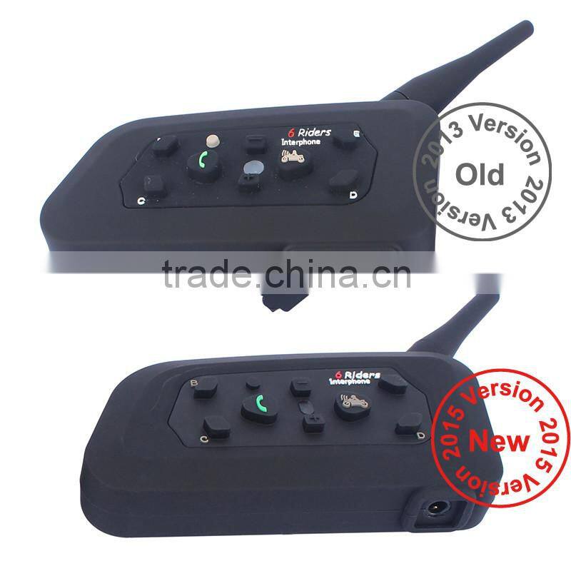 2016 new! 2 pcs Bluetooth Motorcycle Helmet Intercom Interphone Headset intercomunicador motocicleta with Updated soft earphone