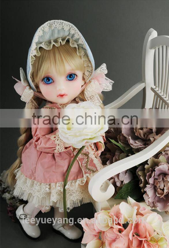Hot selling long blonde braid wavy doll wigs for 1/3 BJD dolls