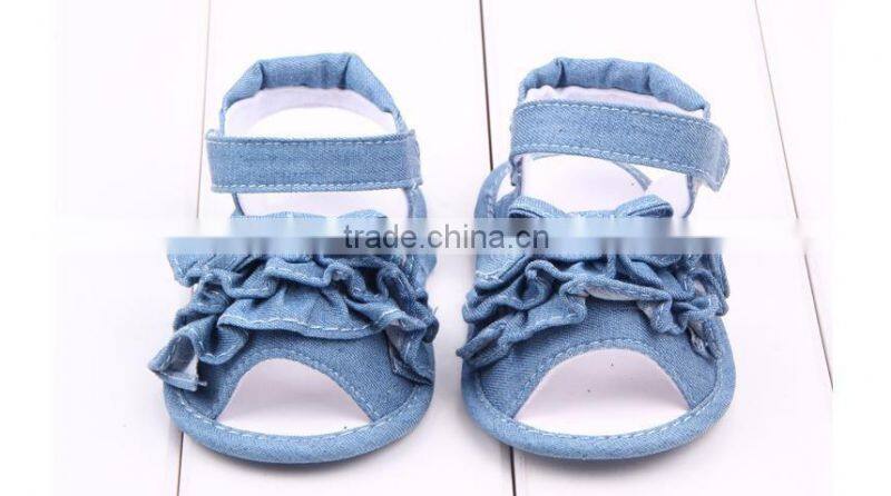 The New Summer Denim Bow Baby Toddler Sandals