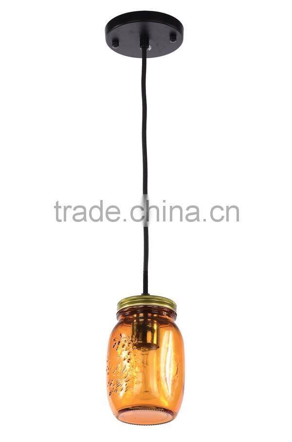Manufacturer's hot sales glass bottle light for dining room,cafe bar,restaurant